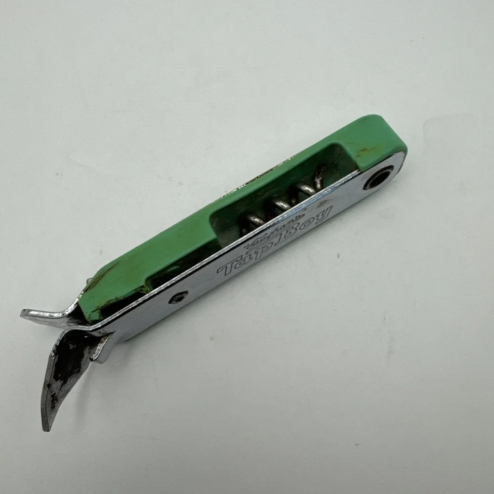 Vintage 5-in-one Vaughan TapBoy Bottle‎ Can Opener Corkscrew Green